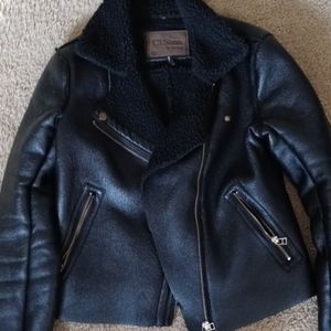 Black leather like jacket